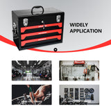 Runboll Portable Tool Chest Metal 3-Drawer Tool Cabinet Steel Tool Storage Box Organizer for Home Improvement, Auto Mechanics Runboll