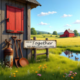 And So Together They Built A Life They Loved Tin Sign Farmhouse Wall Decor Rustic Home Decor Farm House Decorations For Home 4x16 Inch Vitagry