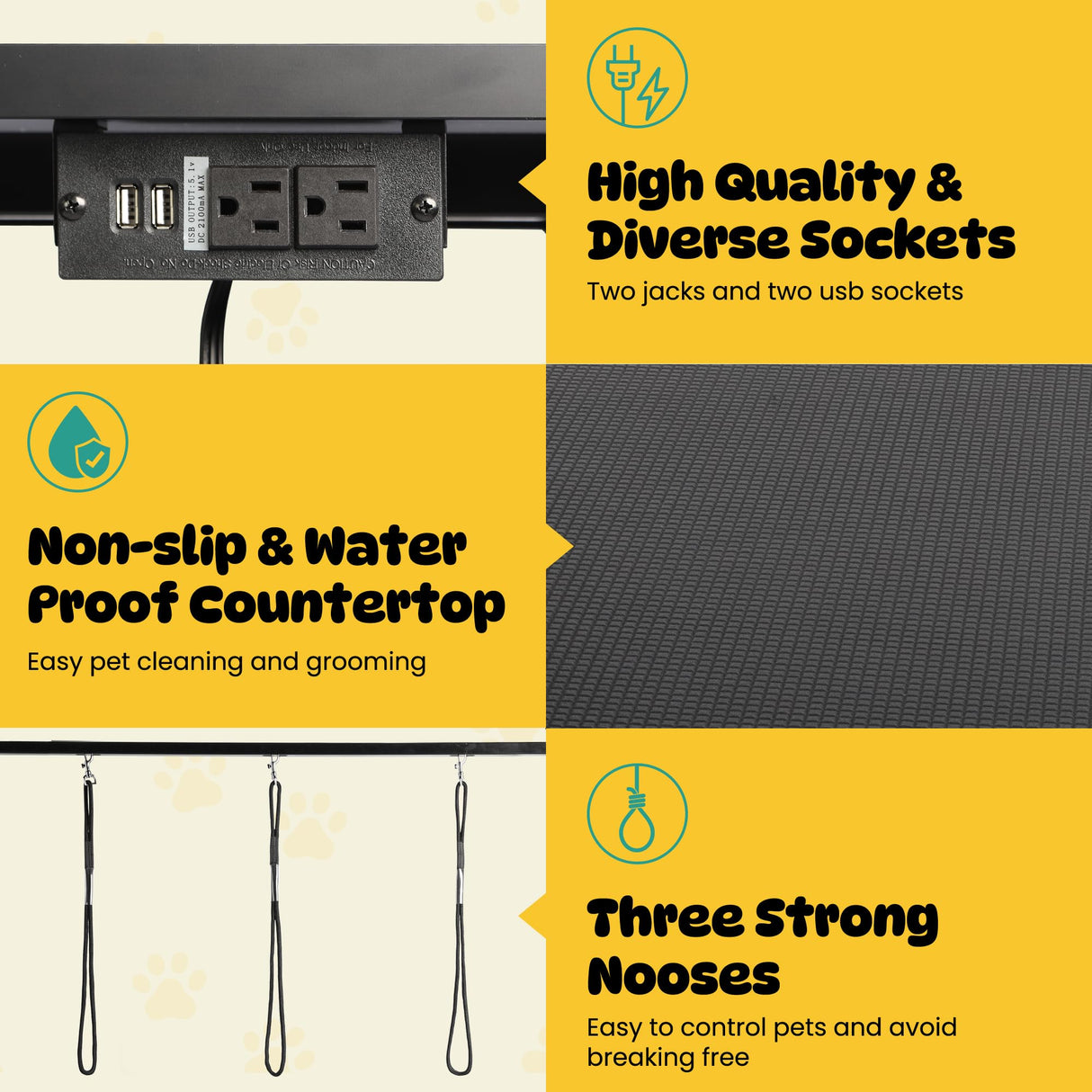 50" Electric Grooming Table for Large Dogs, Professional & Heavy Duty Pet Grooming Table for Dogs at Home，Hydraulic Dog Grooming Station，Height Adjustable Dog Table Grooming Indoor with Overhead Arm Innvello