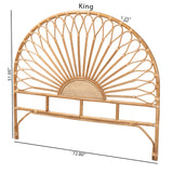 bali & pari Perenna Natural Rattan Standalone Headboard, Queen bali & pari