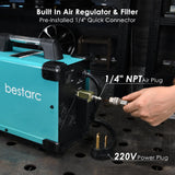 bestarc Plasma Cutter, Non Touch Pilot Arc, Air Sensor Technology, Large Digital Display Screen, BTC500DP 7Gen 50Amps 110/220V Dual Voltage, IGBT Plasma Cutter Machine (BTC500DP 7GEN 110/220V) bestarc