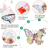 Lenwen 6 Pcs Diamond Art Stained Glass Window Clings Christmas Diamond Art Kits DIY Butterfly Window Stickers for Suncatchers Adults Crafts Home Wall Decor Gifts Lenwen