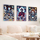 6 Packs Halloween Paint by Number Kits for Adults, Horror Movie Adult's Painting by Numbers on Canvas, Easy Acrylic DIY Oil Painting on Canvas, Home Wall Decor(12x16in No Frame) Clendo