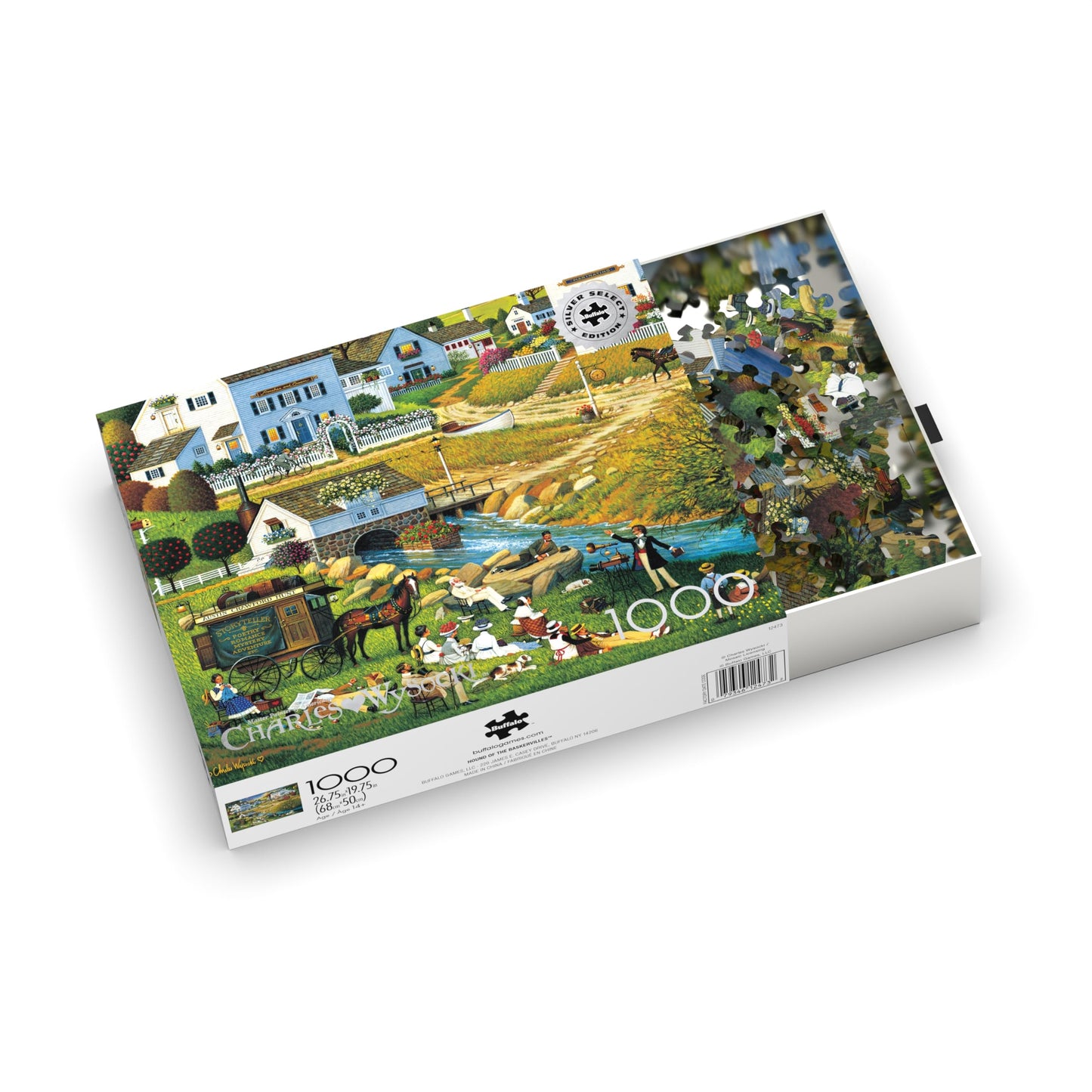 Buffalo Games - Charles Wysocki - Hound of The Baskervilles - 1000 Piece Jigsaw Puzzle for Adults -Challenging Puzzle Perfect for Game Nights - Finished Size is 26.75 x 19.75