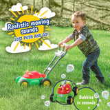 Maxx Bubbles Deluxe Bubble Lawn Mower Toy – Includes 4oz Bubble Solution | Outdoor Bubble Machine for Kids | Easy to Use, No Batteries Required | Amazon Exclusive, Red – Sunny Days Entertainmen Sunny Days Entertainment
