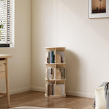 ZeeFu Rotating Bookshelf, 3 Tier 360° Spinning Bookcase Lazy Susan Tower, Multi-Functional Standing Book Shelf Storage Round Carousel for Kids&Adults, Bedroom, Living Room, Study Room, Small Space ZeeFu