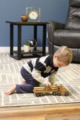 AmishToyBox.com Log Truck Wooden Toy - Amish-Made in Lancaster County, Pennsylvania - with 6 Removable Logs AmishToyBox.com