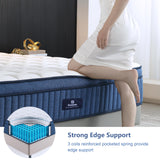 SUAYEA King Size Mattress, 12 Inch Size King Mattress in a Box, Medium Pocket Spring and Gel Memory Foam for Superior Comfort, Pressure Relief, Strong Edge Support SUAYEA
