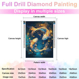 YOUSHIHA Pisces Constellation Diamond Painting Kits for Adults,DIY 5D Constellations Diamond Art Full Drill for Adult,for Beginner Home Wall Decor Gift 12x16 Inch YOUSHIHA