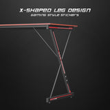 CubiCubi Gaming Desk 40 Inch PC Computer Desk, Carbon Fiber Home Office Desk Table Gamer Workstation, Simple Game Table with Headphone Hook, Dark Black CubiCubi