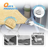 TANG Sunshades Depot Beige 14' x 18' Sun Shade Sail Rectangle Canopy Shade Cover UV Block for Backyard Pergola Porch Deck Garden Patio Outdoor Activities TANG