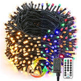 Brizled Christmas Lights, 344.16ft 1000 LED Color Changing Christmas String Lights with Remote, 11 Modes Christmas Tree Lights Warm White & Multicolor Xmas Light Green Wire for Xmas Home Wedding Party Brizled