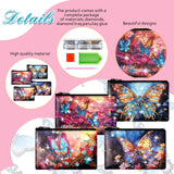 Silkfly 4 Pcs Diamond Painting Art Makeup Bags DIY Purses Toiletry 5d Handmade Double Design Diamond Painting Cosmetic Bags Bulk with Zipper Rhinestone Accessories for Women(Butterfly) Silkfly