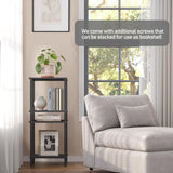 TUTOTAK End Table, Set of 2, Side Table, Nightstand, 2-Tier Storage Shelf, Sofa Table for Small Space, Living Room, Bed Room TB01BK035 TUTOTAK