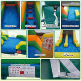 Hapcap Inflatable Commercial Water Slide Bounce House with Air Blower for Kids or Adults,Semi Commercial,Park Use,High Slide with Shallow Pool,Backyard Water Play Slide,Outdoor Large 20' x 9.4'x 13’ Hapcap