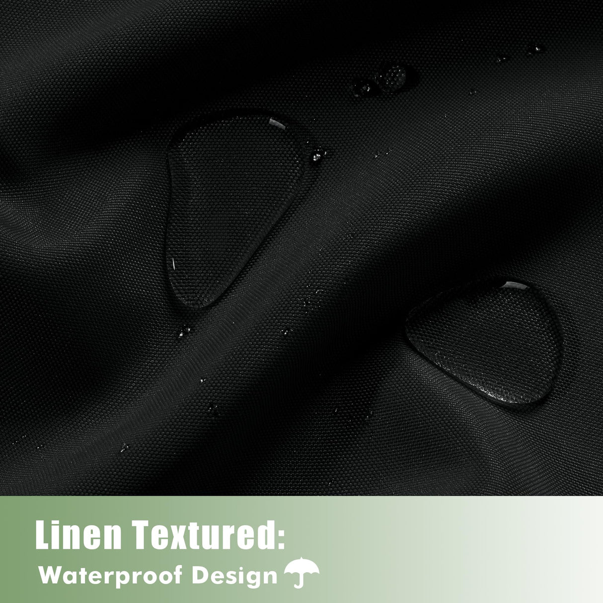 HolidayIdeas Outdoor Curtains for Patio Waterproof, 6 Panels - 54x84 Inches - Weatherproof Privacy Outsides Curtains for Cabana Porch Pergola, Sunlight & UV Blocking (Black, Grommet Top) HolidayIdeas