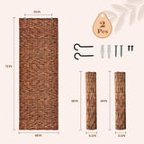 SHYDZYYC Reed Roller Shades,2 Pcs 48" W x 72" H Waterproof Privacy Screen Bamboo Outdoor Blind, Reed Curtain for Porch, Patio, Yard, Windows (Brown) SHYDZYYC