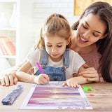 NAIMOER Diamond Painting Kits for Adults, DIY 5D Full Drill Round Diamond Art Beach Sunset Heart Crystal Diamond Art for Home Wall Decor (Diamond Painting 12x16 inch) NAIMOER