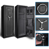 Barska FV-1000 Fireproof Vault Safe – 14-Rifle Capacity with Electronic Keypad, Pry-Resistant Door, 3 Steel Deadbolts, Fireproof 40 Min @1200°F, Removable Shelf Barska