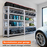 ZEUKMXOO 2200LBS Garage Storage Shelving Unit, 59" H 5-Tier Heavy Duty Storage Shelves, Adjustable Utility Shelf, Metal Rack for Basment Pantry Closet, Garage ZEUKMXOO
