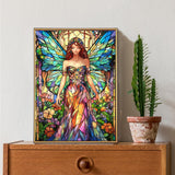 ZENDIYO Fairy 5D Diamond Painting Kits for Adults, Stained Glass Diamond Art Kits for Adults Beginners, DIY Full Drill Diamonds Dots Gem Art Painting Crafts for Home Wall Decor 12x16inch ZENDIYO