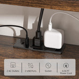 4 EVER WINNER Floating TV Shelf with LED Lights and Power Outlet, 59" TV Stand for Cable Box Audio Video, Floating Entertainment Center for Living Room, Bedroom, Rustic Brown 4 EVER WINNER