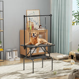 ROOMTEC 36 Inch Dog Grooming Table,Foldable Pet Grooming Tables at Home with Adjustable Arm,Nooses, Mesh Tray ROOMTEC