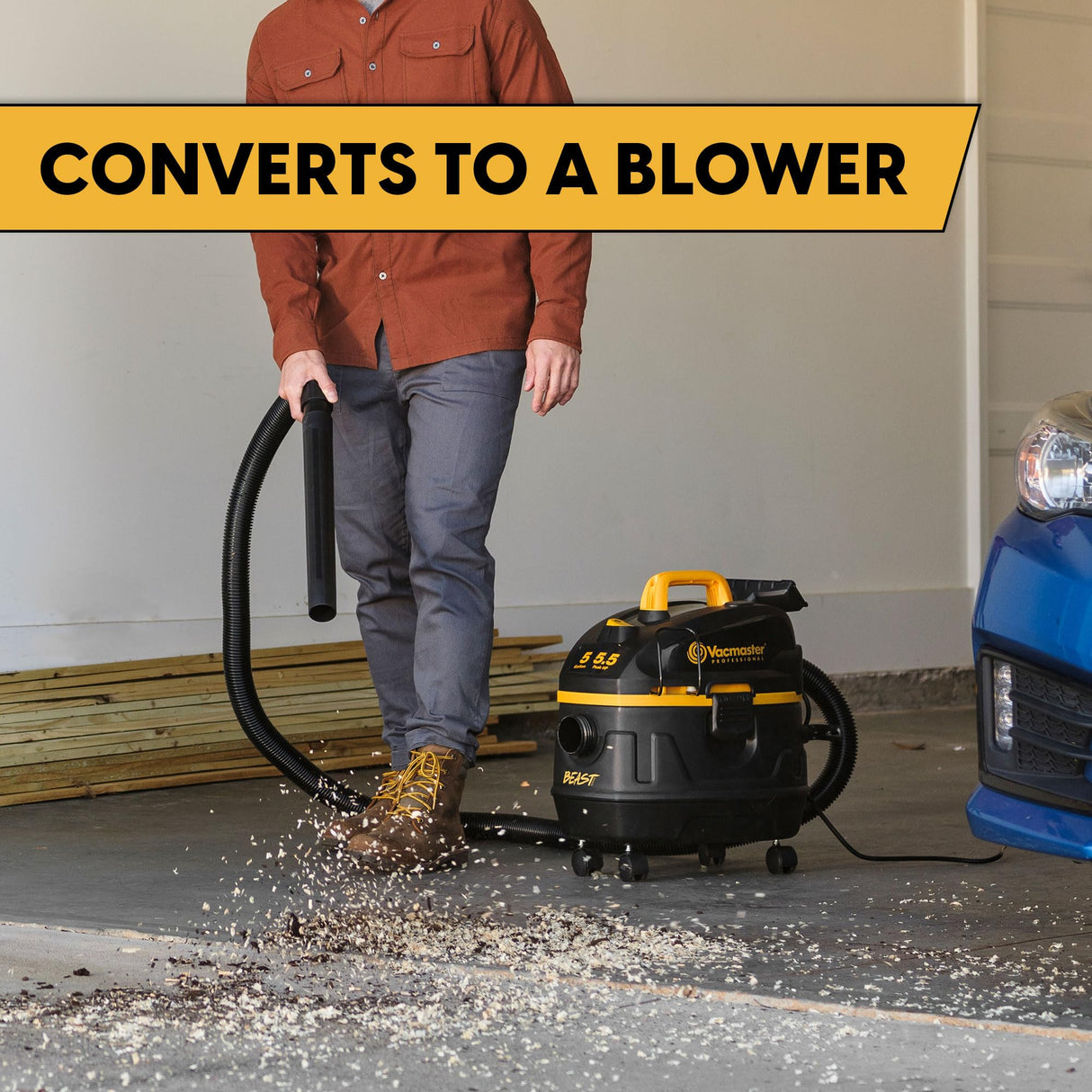 Vacmaster Professional Beast Series VFB511H 0201 5-Gallon 5.5 Peak HP Wet/Dry Vac, Black Vacmaster