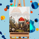 Paint by Numbers Kit for Adults Rolled Canvas - 16x20 Inch Mushroom Adult Paint by Number Kits on Canvas for Beginners, DIY Mushroom Acrylic Oil Number Painting Kits with Gift Box for Decor Gift Offito