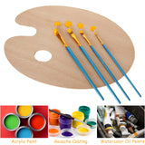 ZOEYES 20 Pack Oval-Shaped Oil Painting Palette with Thumb Hole, Wooden Art Palette for Painting (8 x 12 Inches) ZOEYES
