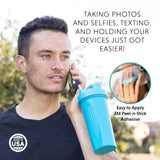 LOVEHANDLE Universal Phone Grip for Smartphones & Mini Tablets - Phone Holder for Hand - Wireless Charging Compatible - Made in The USA - Solid Black LOVEHANDLE