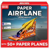 Doctor Jupiter Paper Airplane Book Kit, Crafts for Kids Ages 6+ | Birthday Gift Ideas for 6-7-8-9-10-11-12 Year Old Boys & Girls | Learning & Educational STEM Toy with 50 Paper Airplanes and Launcher Doctor Jupiter