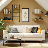 Pamapic 81'' W Loveseat Sofa,Love seat Couches,3 Seater Loveseat,Deep Love Seat Sofa,Washable Dutch Velvet Sofa,Comfy Cushion,Modern Love seat Couches for Living Room,Bedroom,Apartment,Loft,Beige Pamapic