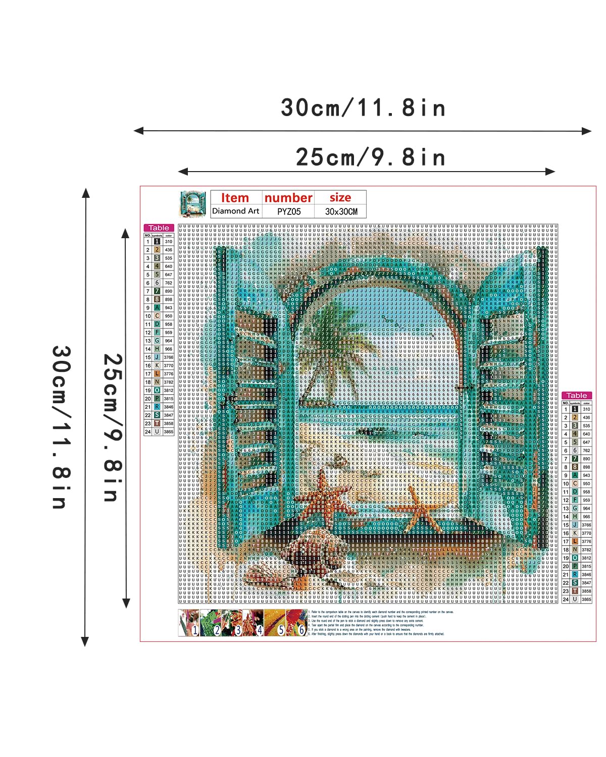 Beach Diamond Art Kits for Adults, Easy Crafts 5D Diamond Painting Dot Kit for Adult Beginners, Ocean Landscape DIY Round Dots Full Drill Diamonds Paintings Arts for Home Wall Decor Gifts 12X12 Inch Luckyrichrui