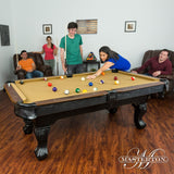 EastPoint Sports Masterton 87-Inch Pool Table - 8 Ball Pool Game Table for Billiards Indoor Games in Rec Room, Basement & Family Game Room - Available in Tan, Red, Green and Navy Felt Colors EastPoint Sports