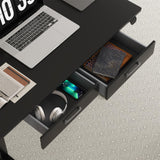 Our Modern Space 2-Drawer Height Adjustable 45" Electric Standing Desk - Upgraded Ultra Durable Home Office Large Rectangular Computer Table or Laptop Sit Stand Workstation - Black Our Modern Space