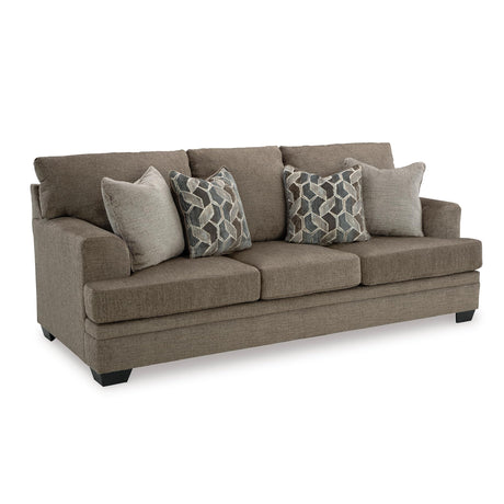 Signature Design by Ashley Stonemeade Contemporary Sofa Sleeper with Folding Gel Memory Foam Mattress, Reversible Cushions and 4 Accent Pillows, Queen, Dark Brown Signature Design by Ashley
