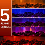 Alpaca Electric Fireplace Logs 20-Inch, Remote Controller Fireplace Insert Log Heater, Adjustable Flame Colors, Realistic Fake firewood Flame, Overheat Protection, Timer, Thermostat, 1500W Black Alpaca