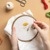 Water Soluble Embroidery Patterns Stabilizers - Rngmsi 4 Pcs Floral Stick and Stitch Embroidery Paper Wash Away, Sunflower Designs Transfer Patterns Stabilizers for Hand Sewing Rngmsi