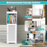 YIGANG Waterproof Bathroom Cabinets,White Bathroom Storage Shelf Organizer Cupboard with Daily use Layer and 1 Cupboard Door (XX) YIGANG