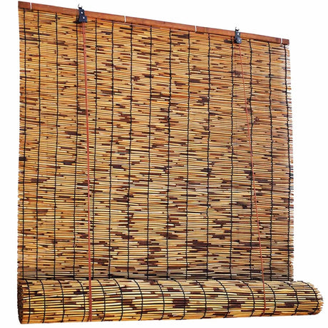 Bamboo Window Shades Outdoor Blackout Bamboo Roller Blinds,28x72in 38x64in 48x48in 64x64in 72x72in Cordless Roll Up Shade for Patio Balcony Porch Privacy Retro Bamboo Curtains (Size : W 64inxH 60in) WZLSQLTY