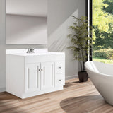 Design House Wyndham 36 Inch Bathroom Vanity, Ready to Assemble, Solid Wood, White, 597237 Design House