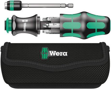 Wera - 5051025001 KK 26 7-In-1 Bitholding Screwdriver with Removable Bayonet Blade (SL/PH/SQ) Silver Wera