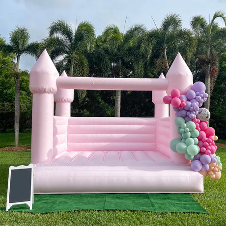 13FT Pink Bounce House for Kids Adults,100% PVC Commercial Grade Bounce House with 750W Blower Large Inflatable Bounce House for Birthday Party,Wedding,Gender Reveal and Backyard Decor 13x11.5x10FT awesmflate