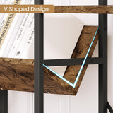 GAOMON Triple Wide 4 Tier Book Shelf, 54.3” Large Bookcase with 11 Open Shelves, Industrial Bookshelves and Bookcases with Metal Frame for Home Office, Study Room, Living Room-Rustic Brown GAOMON