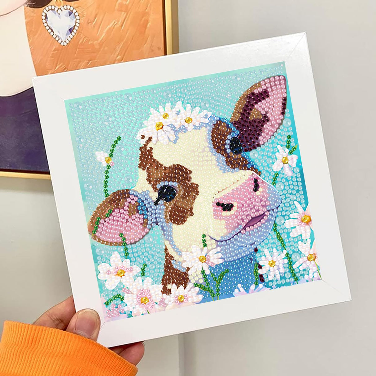 6 Pack 5D Cartoon Diamond Painting Kits for Kids, Cute Animals Diamond Art Kits for Kids Beginners, DIY Kids' Mosaic Kits Gem Art Dots Crafts for Girls Boys Ages 6-8-9-10-12, Home Wall Decor 6X6 Inch KINPLUB