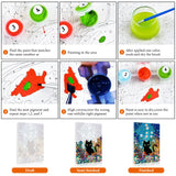 Fountor Paint by Numbers Kit for Adults Beginner & Kids Ages 8-12 with Wooden Frame Easy Acrylic on Canvas 8x12 inch with Paints and Brushes, Paint by Numbers Flowers Cat for Gift Home Wall Decor Fountor