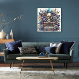 ARPADAMO Skull Book Diamond Art Kits for Adults,5D Diamond Painting DIY Book Diamond Art Diamond Painting Kits for Adult,Round Full Drill Diamonds, Diamond Art Kits for Home Decor-14x14inch ARPADAMO