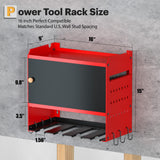 Spampur Toolbox Wall-Mounted Tool Cabinet Organizer,150LBS Weight Capacity for Power Tools, 30-Tool Garage/Studio Storage System, 15-Min Quick Assembly with Metal Frame, Father Day Gift for Men Spampur