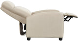 Topeakmart Fabric Recliner Sofa Push Back Recliner Chair Adjustable Modern Single Reclining Chair Upholstered Sofa with Pocket Spring Living Room Bedroom Home Theater Beige Topeakmart